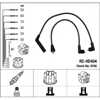 Kit de câbles d'allumage NGK OEM 0706