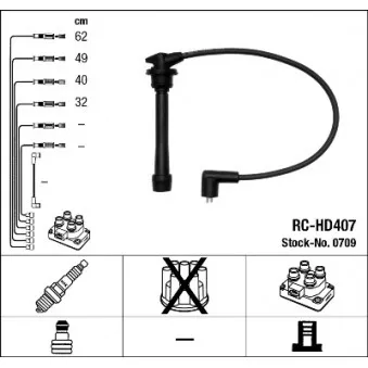 Kit de câbles d'allumage NGK OEM 2750123B01