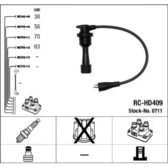 Kit de câbles d'allumage NGK OEM J5380501