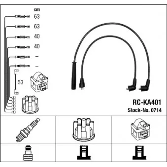 NGK 0714 - Kit de câbles d'allumage