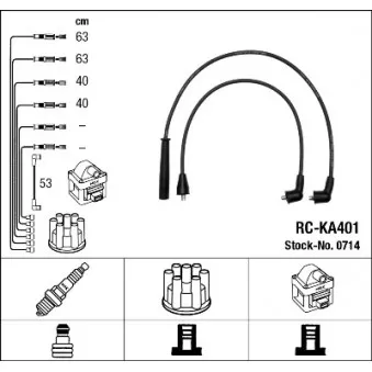 Kit de câbles d'allumage NGK OEM 0K20118140