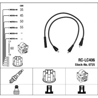 Kit de câbles d'allumage NGK 0725