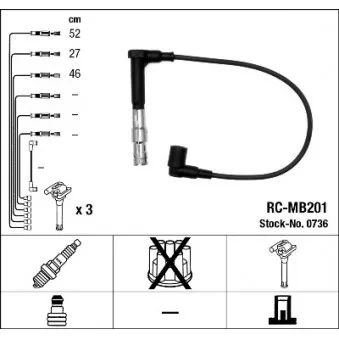 Kit de câbles d'allumage NGK OEM 225