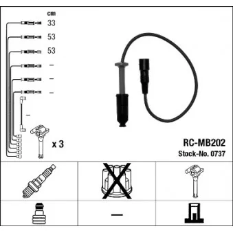 Kit de câbles d'allumage NGK 0737