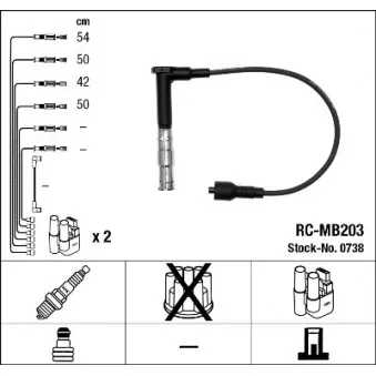 Kit de câbles d'allumage NGK 0738