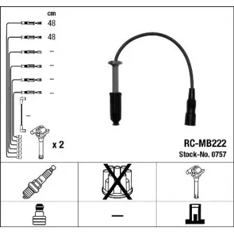 Kit de câbles d'allumage NGK 0757