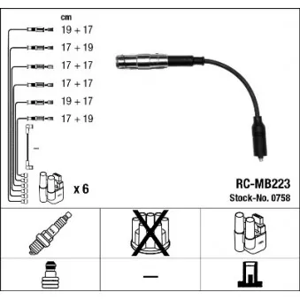 Kit de câbles d'allumage NGK OEM a1121500118