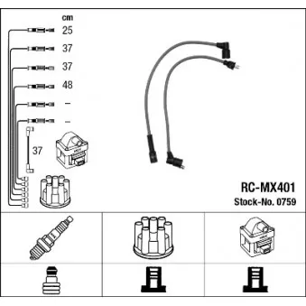 Kit de câbles d'allumage NGK 0759