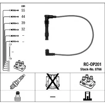 Kit de câbles d'allumage NGK OEM 1612552
