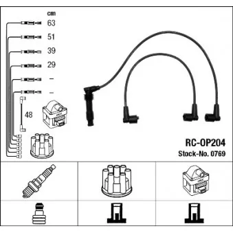 NGK 0769 - Kit de câbles d'allumage