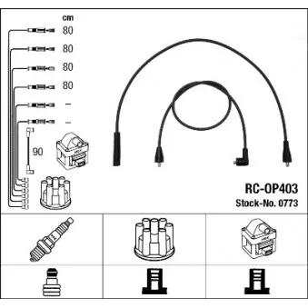 NGK 0773 - Kit de câbles d'allumage