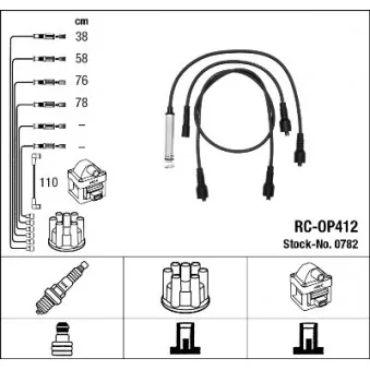 Kit de câbles d'allumage NGK OEM 90337739