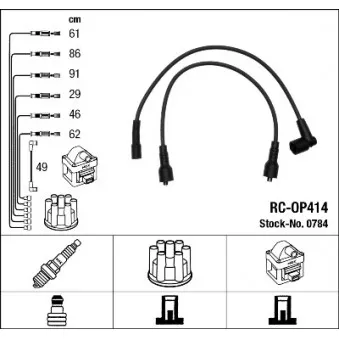 Kit de câbles d'allumage NGK 0784