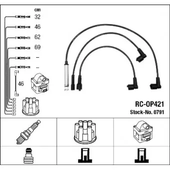 Kit de câbles d'allumage NGK 0791