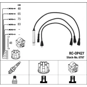 Kit de câbles d'allumage NGK 0797