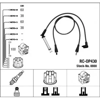 Kit de câbles d'allumage NGK OEM 1612560