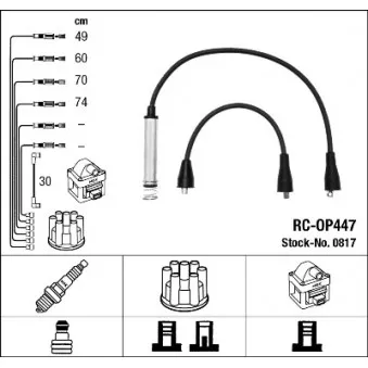NGK 0817 - Kit de câbles d'allumage