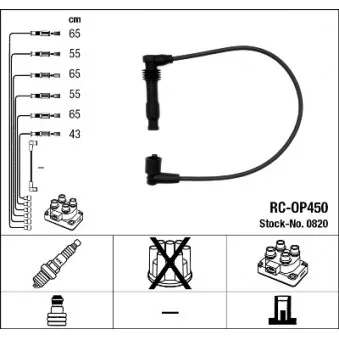 NGK 0820 - Kit de câbles d'allumage