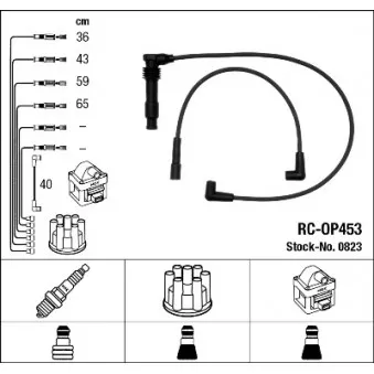 NGK 0823 - Kit de câbles d'allumage