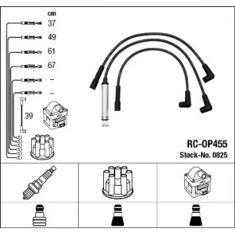 NGK 0825 - Kit de câbles d'allumage