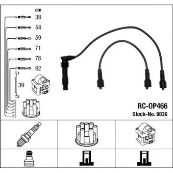 Kit de câbles d'allumage NGK OEM 1612522