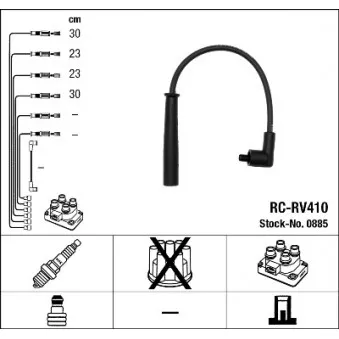 NGK 0885 - Kit de câbles d'allumage