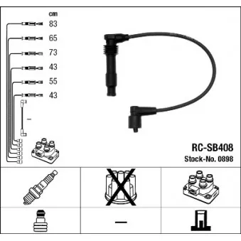 NGK 0898 - Kit de câbles d'allumage