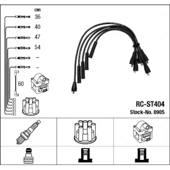 NGK 0905 - Kit de câbles d'allumage