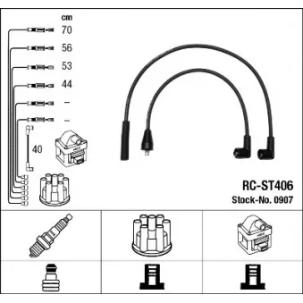 Kit de câbles d'allumage JANMOR ABS22