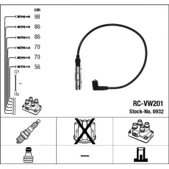 Kit de câbles d'allumage NGK OEM 021905409J