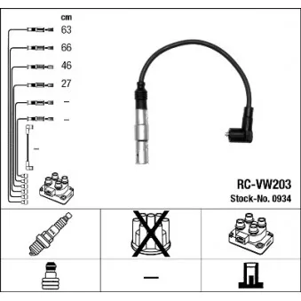 Kit de câbles d'allumage NGK OEM 06A905409E