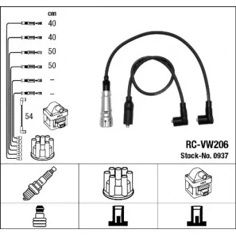 Kit de câbles d'allumage NGK 0937