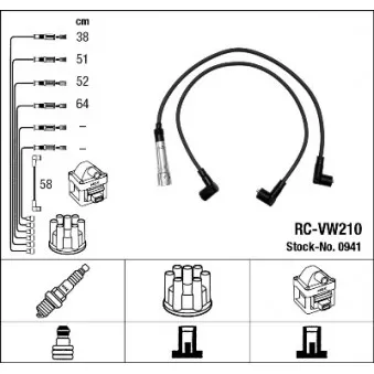Kit de câbles d'allumage NGK OEM 134716