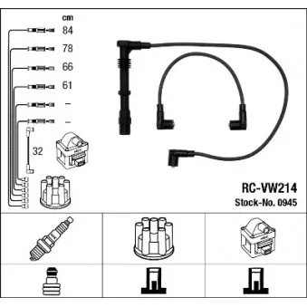 Kit de câbles d'allumage NGK OEM ABU46