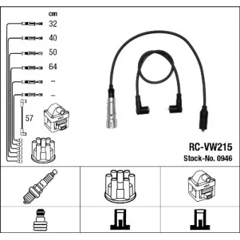 NGK 0946 - Kit de câbles d'allumage