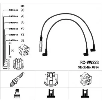 Kit de câbles d'allumage NGK 0954