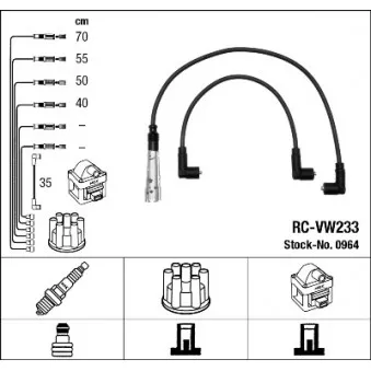 Kit de câbles d'allumage NGK OEM N10430003