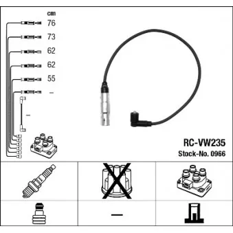 NGK 0966 - Kit de câbles d'allumage