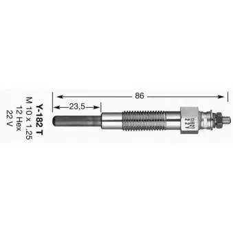 Bougie de préchauffage NGK OEM 3446631301