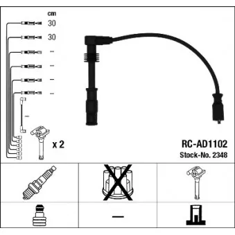 Kit de câbles d'allumage NGK 2348