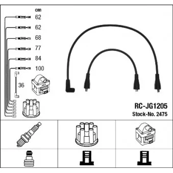 Kit de câbles d'allumage NGK 2475