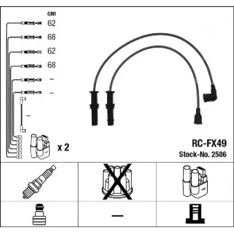 Kit de câbles d'allumage NGK OEM 22452AA112