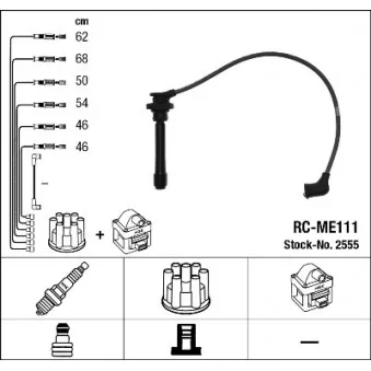NGK 2555 - Kit de câbles d'allumage