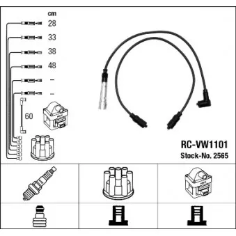 NGK 2565 - Kit de câbles d'allumage