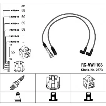 Kit de câbles d'allumage NGK OEM 2573