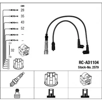 NGK 2579 - Kit de câbles d'allumage