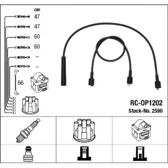 Kit de câbles d'allumage NGK OEM 83.500