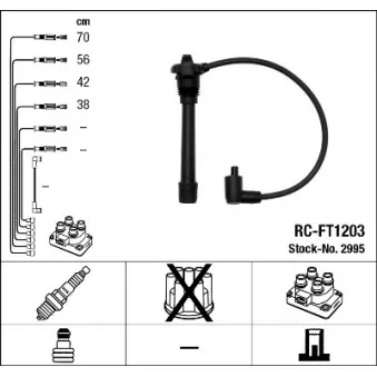 NGK 2995 - Kit de câbles d'allumage