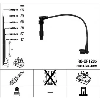Kit de câbles d'allumage NGK 4059