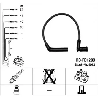 Kit de câbles d'allumage NGK OEM 4197
